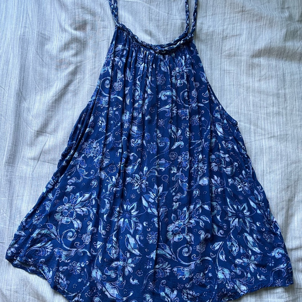 GAP, size medium, blue paisley design halter tank top